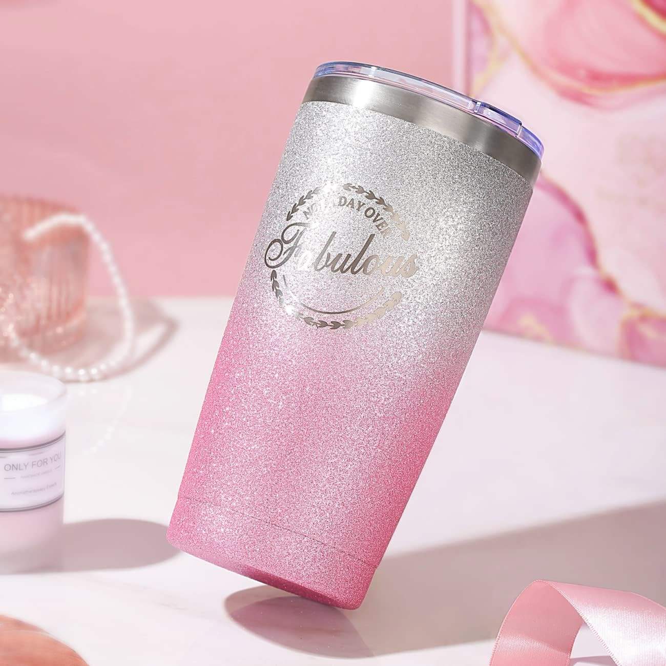 Self Care Wellness Giftbox (Mug, Sea Salt, Scented Candle, Bath Bomb) - Pink
