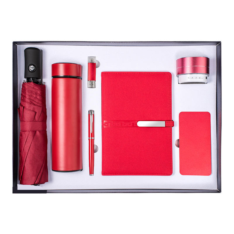 Corporate Gift Set for Him - Notebook, Umbrella, Pen, Insulation Cup